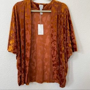 A New Day Burnt Orange/Brown Kimono